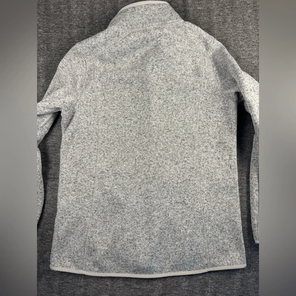 Womens L.L. Bean Pewter Gray Full Zip Fleece Sweater Jacket Large - Picture 3 of 6